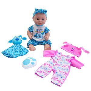 My Sweet Love Blue Clues & You Baby Doll Play Set, Light Skin Tone, 8 Pieces